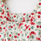 French American retro cherry design slimming waist cinching camisole dress new style R2876