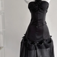 Summer style one dress three wear pure desire slim heavy bow suspender dress R2114