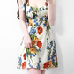 2025 Summer New French Waist Sexy Printed Short Holiday Suspender Dress R0972