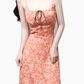 2025 Summer New Retro Cashew Printed Backless French Long Suspender Dress R0967