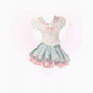 Sweet design doll collar shirt 2025 plus size beautiful girl puffy skirt suit R1314