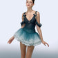 Green gradient suspenders sexy waist slimming puffy princess skirt homecoming dress R3725