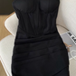 Black hot girl sexy tube top dress female 2025 new temperament pure desire hip dress R3948