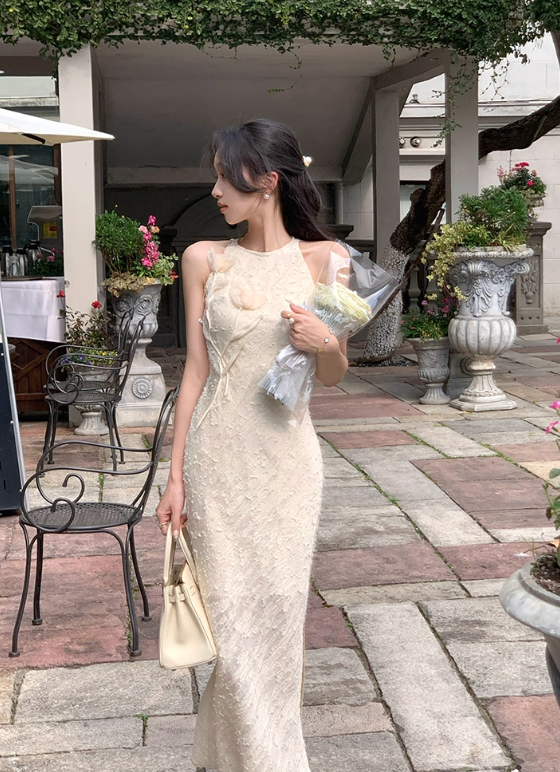 New Chinese style jacquard dress for women, new style, beautiful, light luxury, temperament long dress R4215