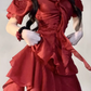 Beautiful dress French style high-end niche design off-shoulder irregular waist small red dress R0415