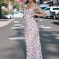 Dress Red Fruit Floral French V-neck Sleeveless Slim Fit Suspender Dress R2908