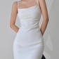 European and American sexy slim fit retro elastic waist slimming suspender dress R2822