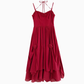 Summer French retro red suspender dress seaside holiday dress R1900