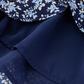 French retro floral suspender dress 2025 new holiday navy blue long dress R2591