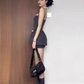 Sweet and spicy lace suspender dress 2025 pure desire style waist a-line short skirt R1178