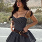 Black suspenders waist slim long skirt homecoming dress R3846