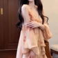 Gentle temperament floral dress waist beautiful summer skirt R0748