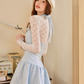 Chanel tweed ruffled waist halter neck vest dress R5251