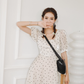 Summer French skirt for women petite white waist chiffon polka dot dress summer skirt R3459