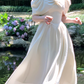 White suspender skirt French elegant girl dress new style R4992