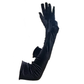 20s black bridal gloves wedding gloves long velvet women's gloves opera evening gloves     S6228