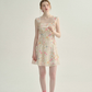 French seaside dress short skirt suspender skirt floral skirt R2759