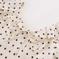 2025 Summer New French Gentle Style Polka Dot Puff Sleeves Ruffled V-Neck Dress R0912