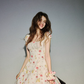 French style short sleeve dress short skirt floral princess dress R2702