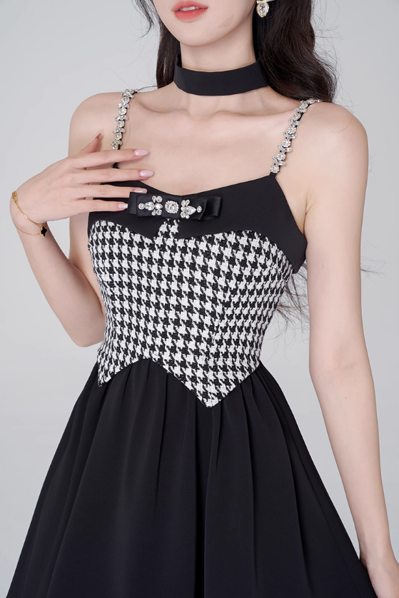 Pure desire little fragrance style suspender dress black sweet princess dress R4143