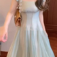 French long skirt new style seaside vacation gentle style temperament waist A-line dress R0472