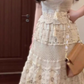 Pure outfit set casual green small flying sleeve top short skirt two-piece set R0835