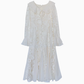 Temperament gentle style apricot long-sleeved dress super fairy fishtail skirt R1914