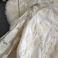 French elegant hollow embroidery dress Tutu skirt lace waist temperament fairy holiday style long skirt R0310