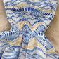 Light luxury temperament oblique collar off-shoulder waist A-line print large swing dress elegant long skirt R0393