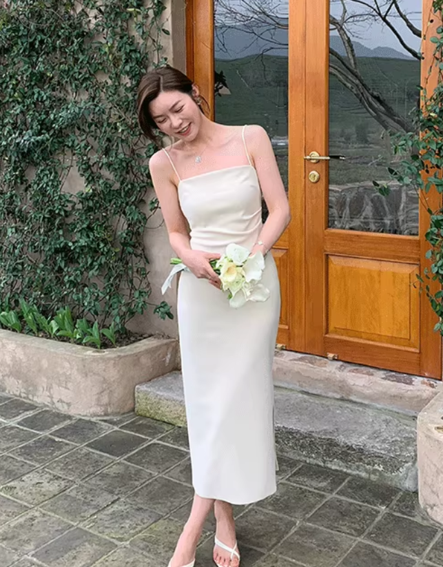 French sexy dress 2025 slim temperament medium and long inner wear high-end skirt R1466