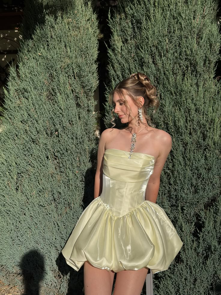 Puffy Silky Women's Homecoming Dress Soft Green Corset Short Prom Gown Party Dress RS3117