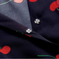 2025 Summer New French Retro V-neck Black Cherry Floral Wrap Dress R0939