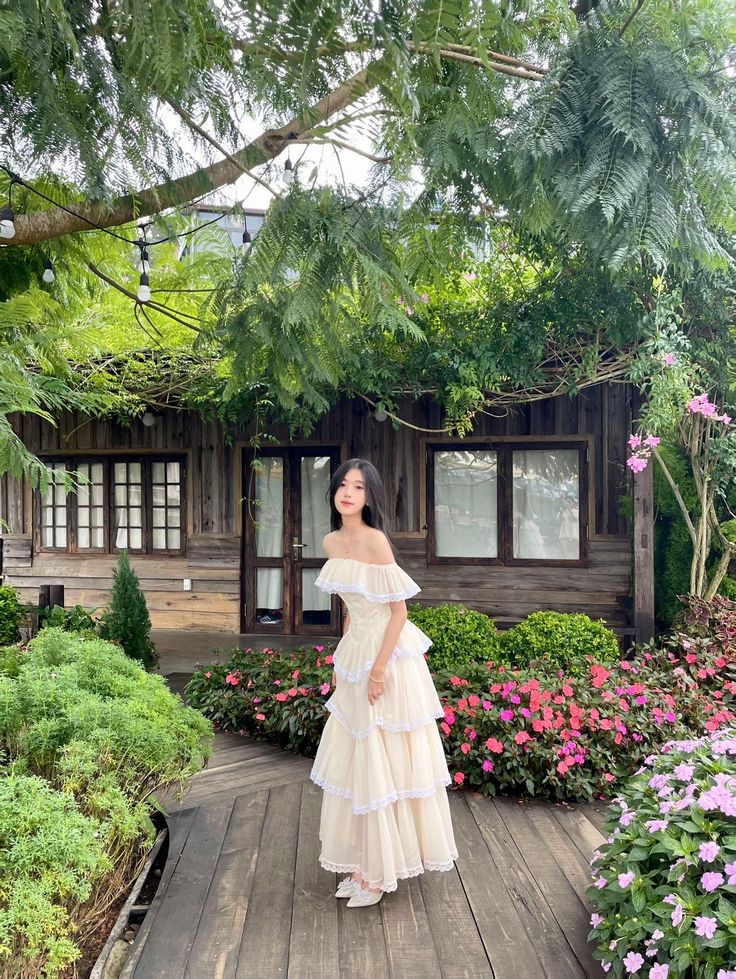 Apricot one-shoulder gentle cake dress homecoming dress R4004