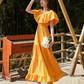 Beach dress seaside vacation Sanya super fairy first love chic French sexy one shoulder dress R0192