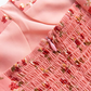 2025 Summer New Pink Floral Tube Top Lace-up Seaside Holiday Suspender Dress R0959