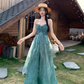 Fairy outfit: a halter neck tube top with small slings, mint green wide-leg pants, two-piece suit R1761