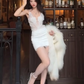 Large size French pure lace sexy suspender top hip skirt hot girl slim suit R1873