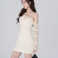 Tea break French dress women's summer white halter neck short skirt new style chic niche skirt R4463