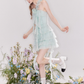 French ruffled one-shoulder dress atmosphere cake skirt R4536