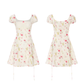 French style short sleeve dress short skirt floral princess dress R2702