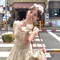 Women's romantic floral suspender dress sweet skirt R4948