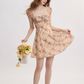 French retro style suspender skirt floral skirt dress high-end short skirt small skirt female summer R3486