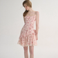 French style skirt short suspender skirt floral dress small flower skirt R2753