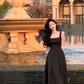 Elegant White Sleeveless Luxury Dress Women A-line Evening Wedding Party Dress        S5408