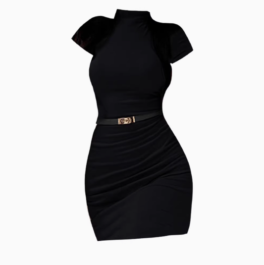 Sexy hot girl T-shirt dress 2025 spring and summer sweet and spicy style design hip skirt R1099