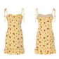 Sweet Dream French Floral Dress Holiday Style Suspender Skirt R2708