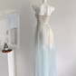 Blue teardrop diamond tulle skirt R2063