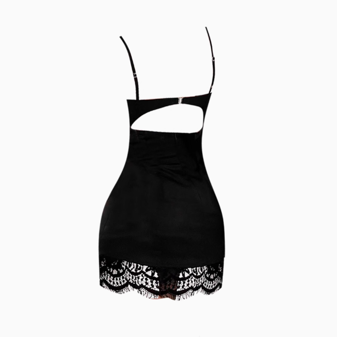 Sexy hot girl lace splicing suspender dress 2025 royal sister style hip dress R1260