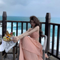 Travel photography clothes super fairy beach dress suspenders sexy backless dress R1575