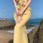 Sexy suspender dress pure desire style clothes super fairy vacation wear backless beach dress R1572